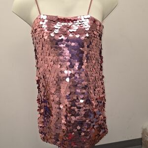 Pink Sequin Mini Dress